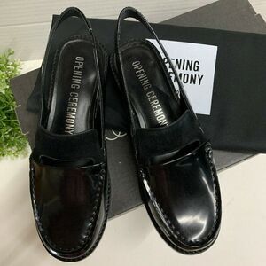 Opening Ceremony Bettsy Slingback Loafers Patent Leather 36EU 6US Black $350